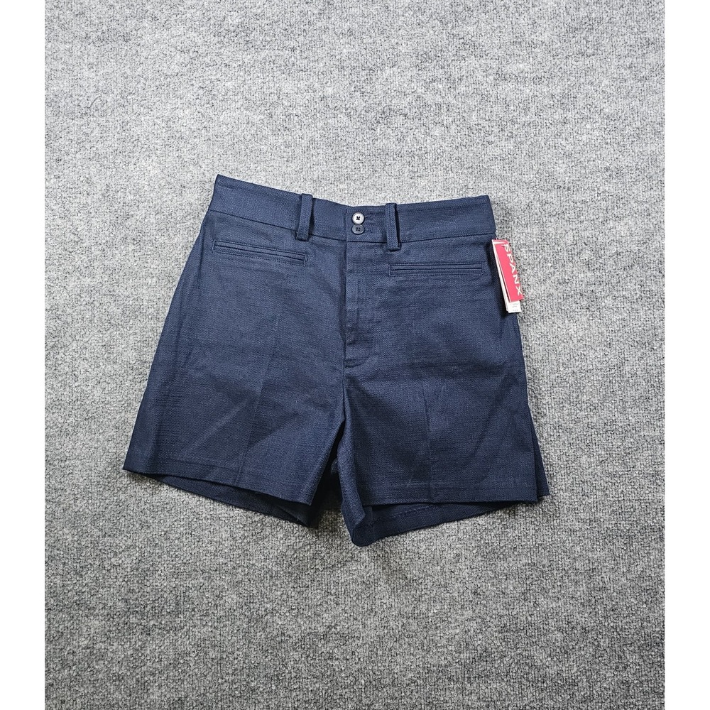 SPANX Supersmooth EasyBreezy Chino Shorts Size Medium Timeless Navy Cotton/Linen